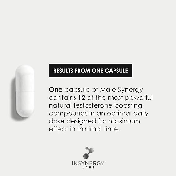 Ultra Premium Testosterone Booster for Men - Male Synergy The UK’s No1 Testosterone Supplements for Men Test Boost Energy Muscle Growth Libido | 90 Vegan Capsules Zinc Magnesium (Pack of 2)
