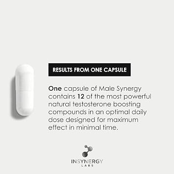 Ultra Premium Testosterone Booster for Men - Male Synergy The UK’s No1 Testosterone Supplements for Men Test Boost Energy Muscle Growth Libido | 90 Vegan Capsules Zinc Magnesium (Pack of 2)