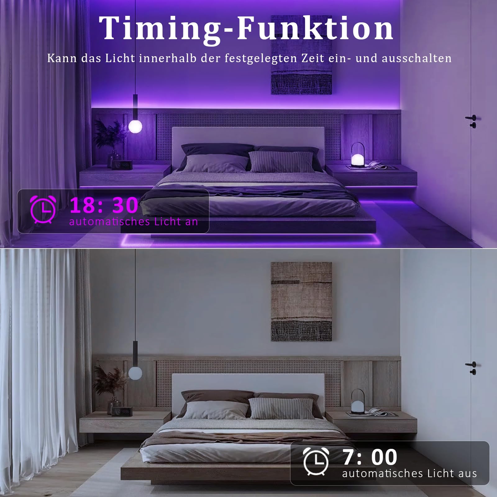 Striscia LED RGB COB WiFi, 10 m-24 V, dimmerabile, 576 LED/m | App controllabile, autoadesiva, compatibile con Alexa Google Home