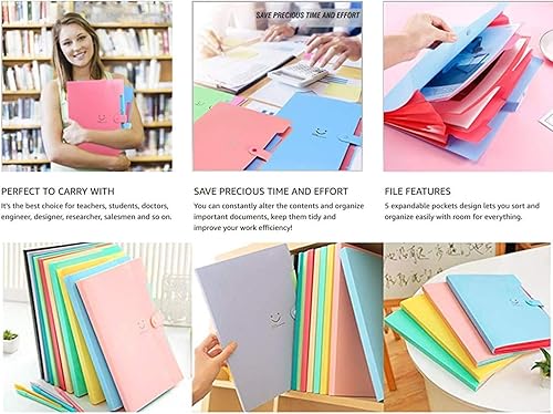 Miniatura 5 de 1 unidad multiusos de plástico de varios pisos A4 de papel expandible para carpetas de archivos, organizador de documentos de acordeón y 168