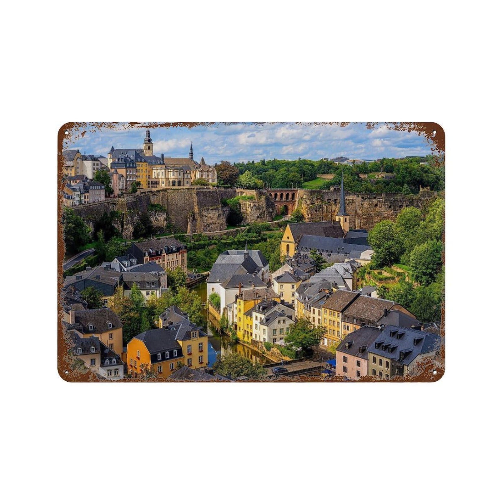 xiaoxiaoshen Real Photo Luxembourg Decor Wall Decor Art Metal Tin Poster Modern Home Decor Art Home Bar Shop Decorations Vintage Sign 20x30cm