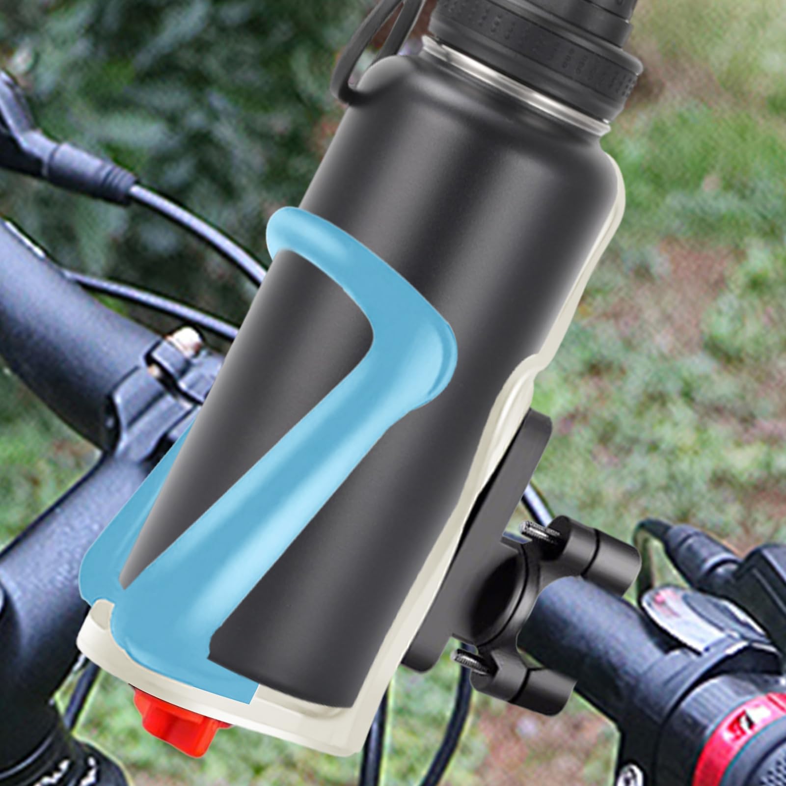 Portaborraccia Bicicletta Supporto Regolabile Per Manubrio 20-35 mm | Portaborraccia E Porta Bicchiere Per Bici Supporto Portabevande da Manubrio e 20-35mm per Bici Moto Scooter Passeggino Sedia