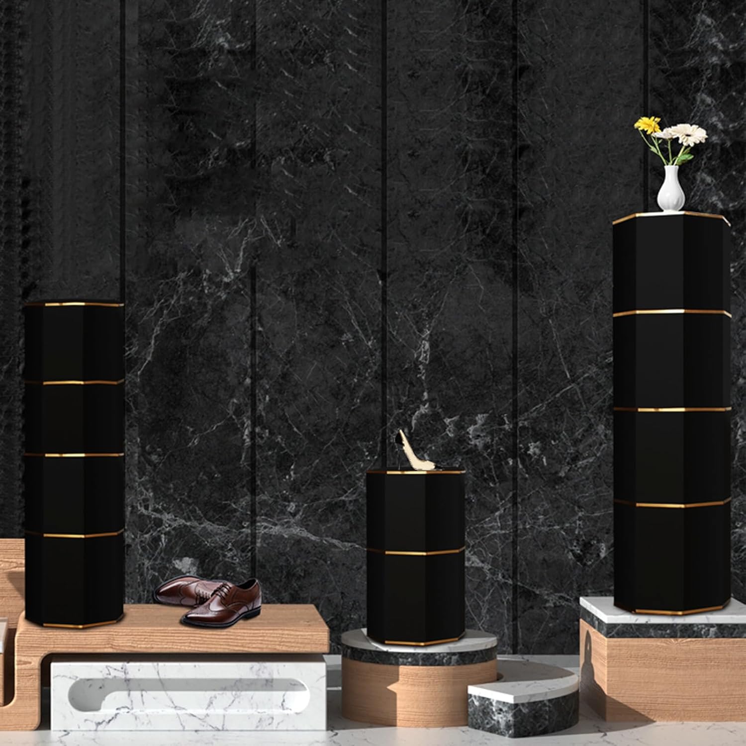 Freestanding Multi-Layer Space Saving Storage Large-Capacity Dustproof Shoe Storage Cabinet，Premium Rotating Shoe Rack with Doors Modern Free Standing Shoe Rack for Home Closet Hallway Entra