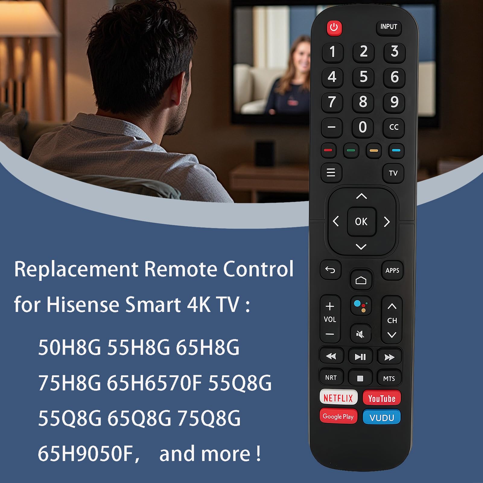 ALLIMITY EN2G30H Afstandsbediening Vervangen fit voor Hisense 4K UHD TV