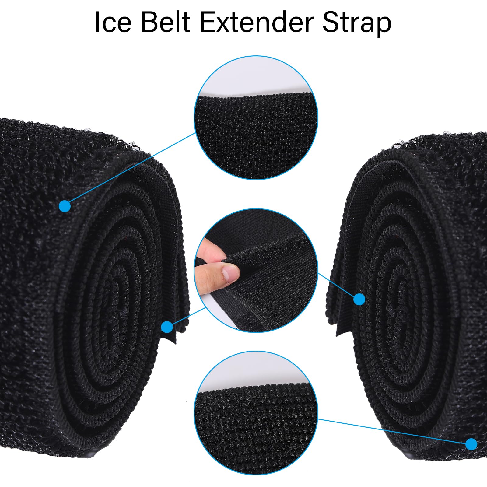 CHGCRAFT 5 unidades cinturón de hielo nailon bandas elásticas poliéster dispositivo entrenamiento deportivo negro