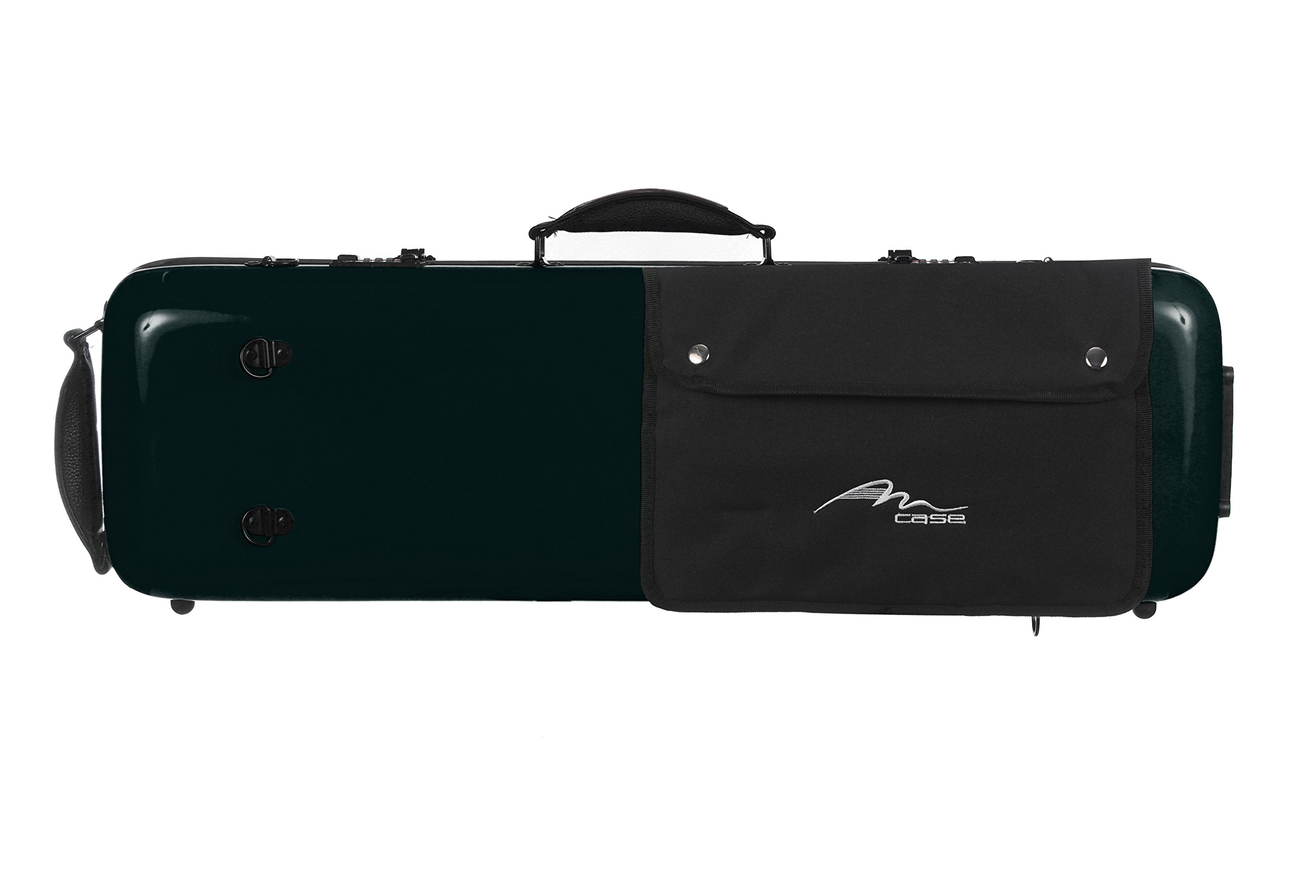 Geigenkoffer Fiberglass Safe Oblong 4/4 grün M-Case + Musiktasche