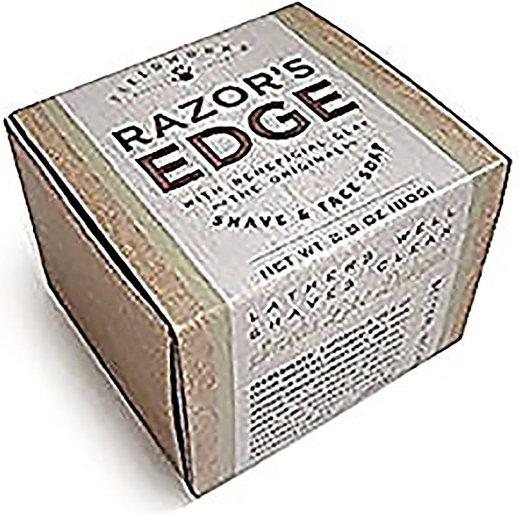 Fieldworks Razors Edge Organic Shave and Face Soap with Beneficial Bentonite, Healing, Soothing, Long-Lasting, Extra Rich Lather, Puck Refill