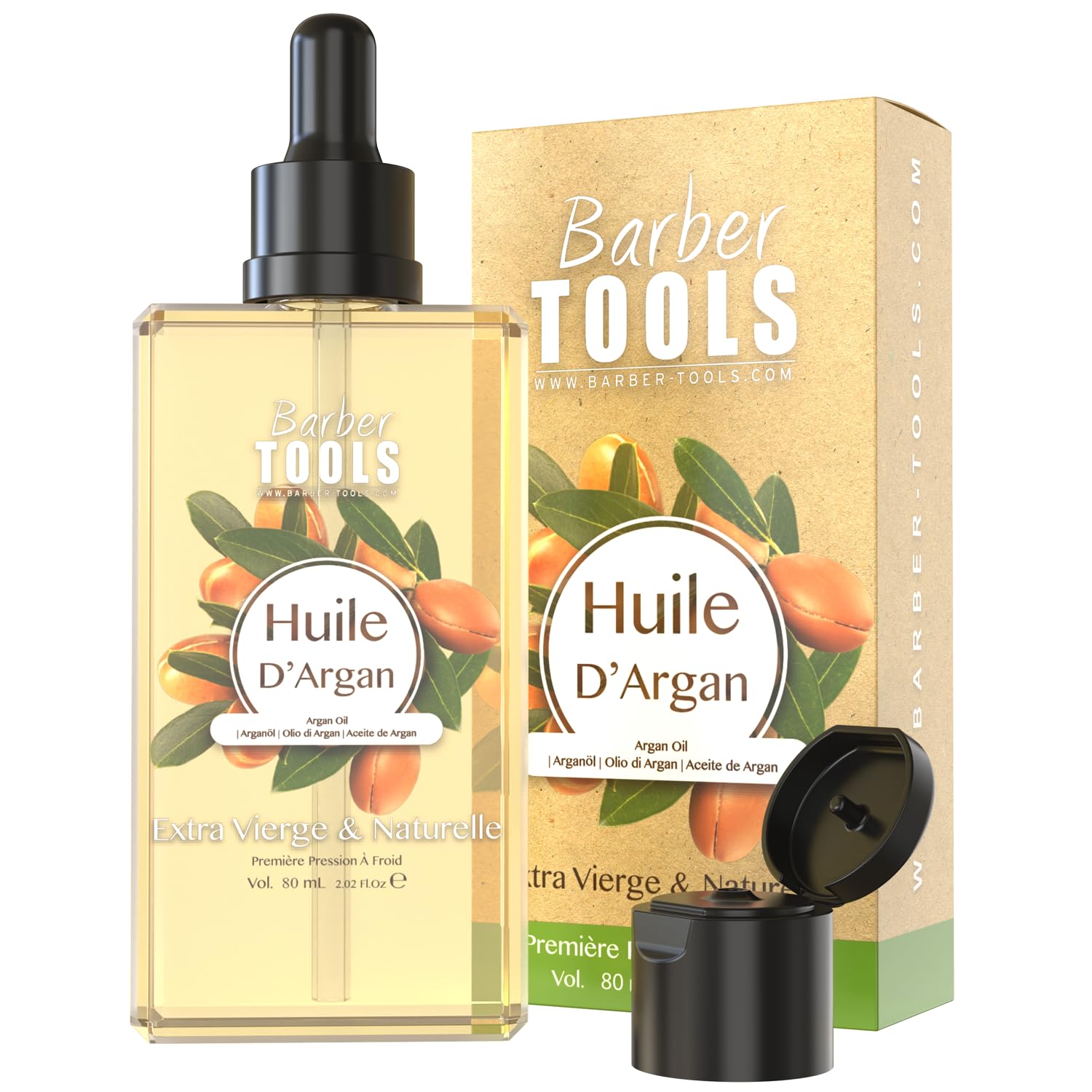 ACEITE DE ARGAN | 100% Puro, Natural y Prensado en Frío | Cara, Cuerpo, Cabello, Barba, Uñas | Aceite de Argán | (80 ml)