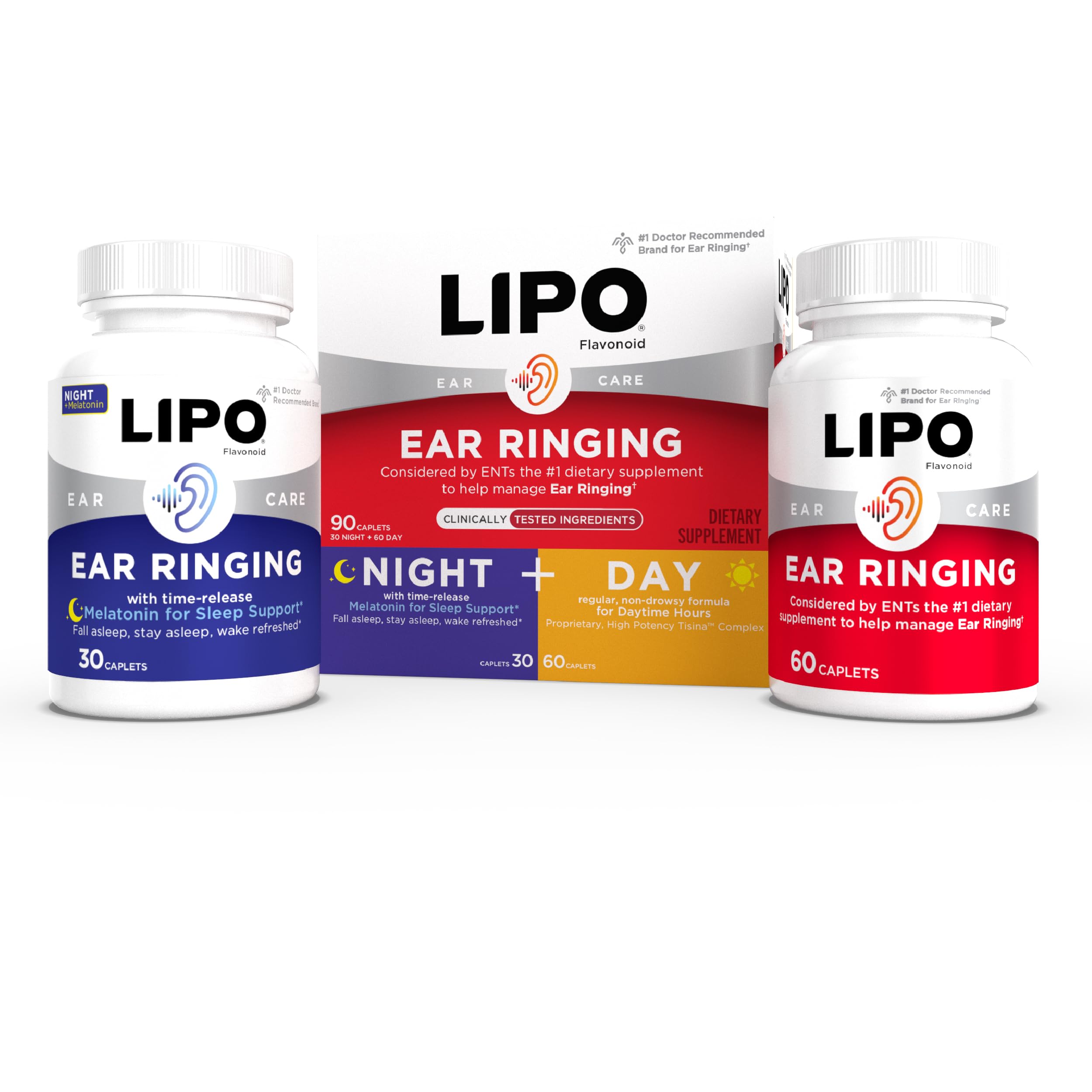 lingual melanotic macules Lipo-Flavonoid Plus Ear Health Supplement, Caplets main image 1
