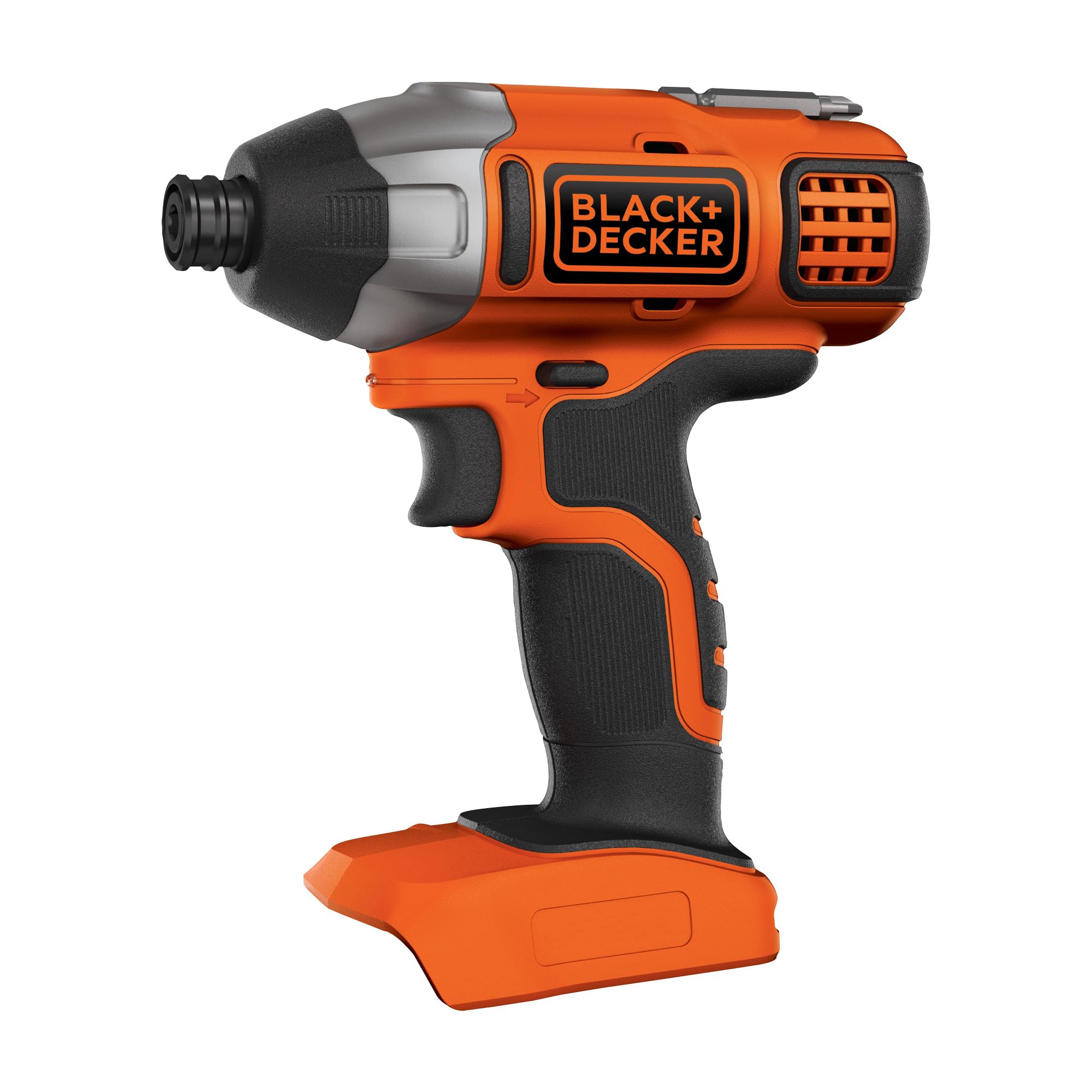 BLACK+DECKER Atornillador de impacto sin cable de 18V, potente par de 155Nm para trabajos pesados de atornillado, compacto y ligero, no incluye batería ni cargador, BDCIM18N-XJ