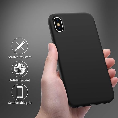 Miniatura 4 de OTOFLY Funda para iPhone X, serie sedosa y suave al tacto, funda protectora de goma de silicona suave de alta calidad, compatible con Apple iPhone X