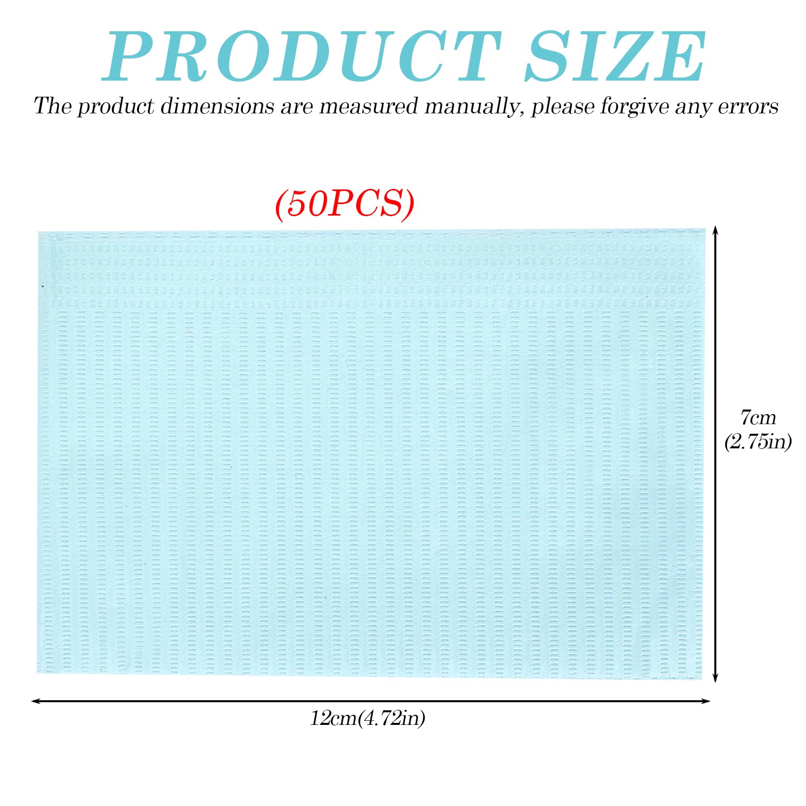 Bavettes Dentaires: 50 Pièces Jetables Imperméables, Haute Absorbance, Pour Cliniques Dentaires, Stations De Tatouage Et Salons (45 x 33cm, Bleu)