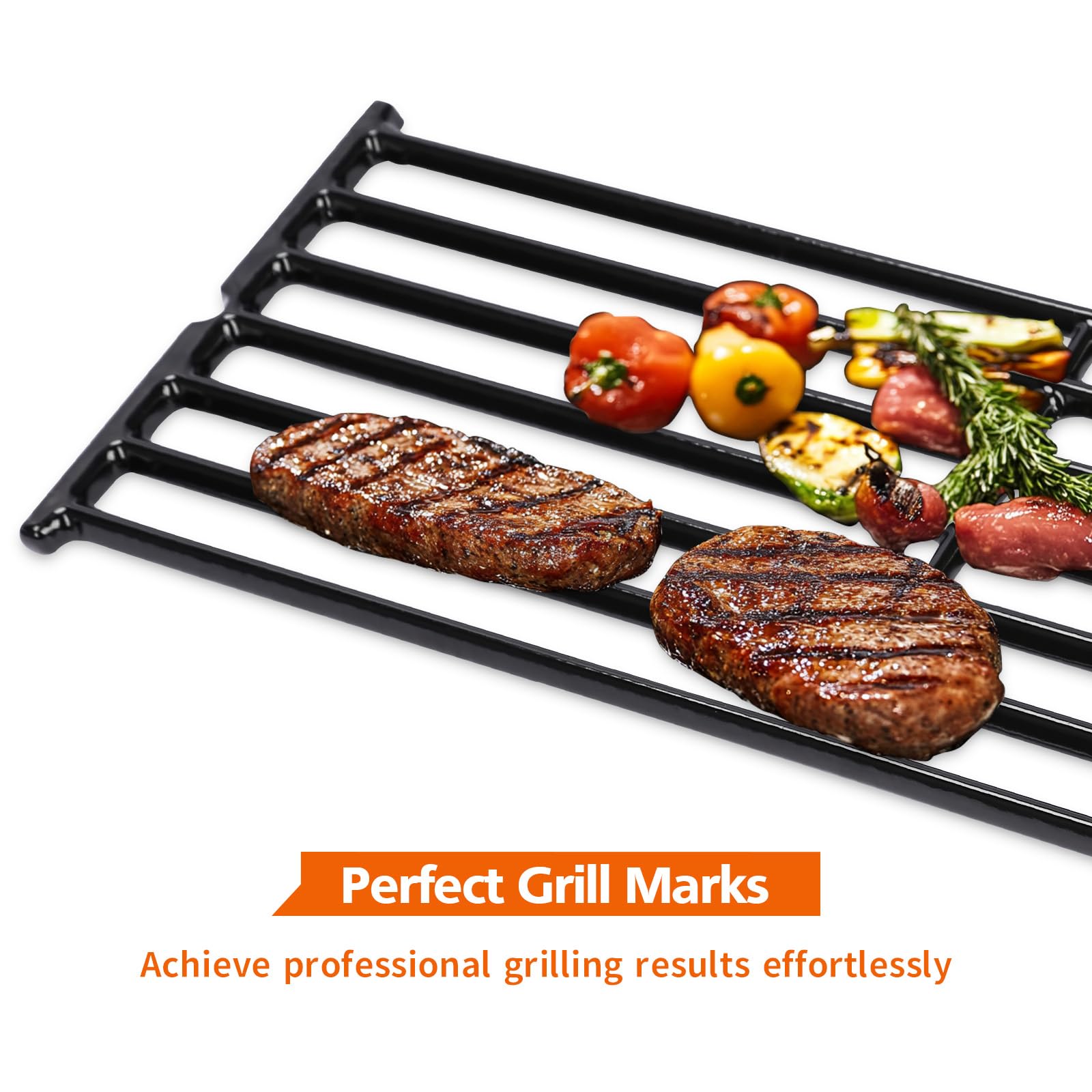GFTIME 44 x 16 cm, griglia in ghisa per broilking e huntington, pezzi di ricambio per broilking Baron 490, 420, Broilmate e Sterling, per Napoleon LEX 485, 4 pezzi