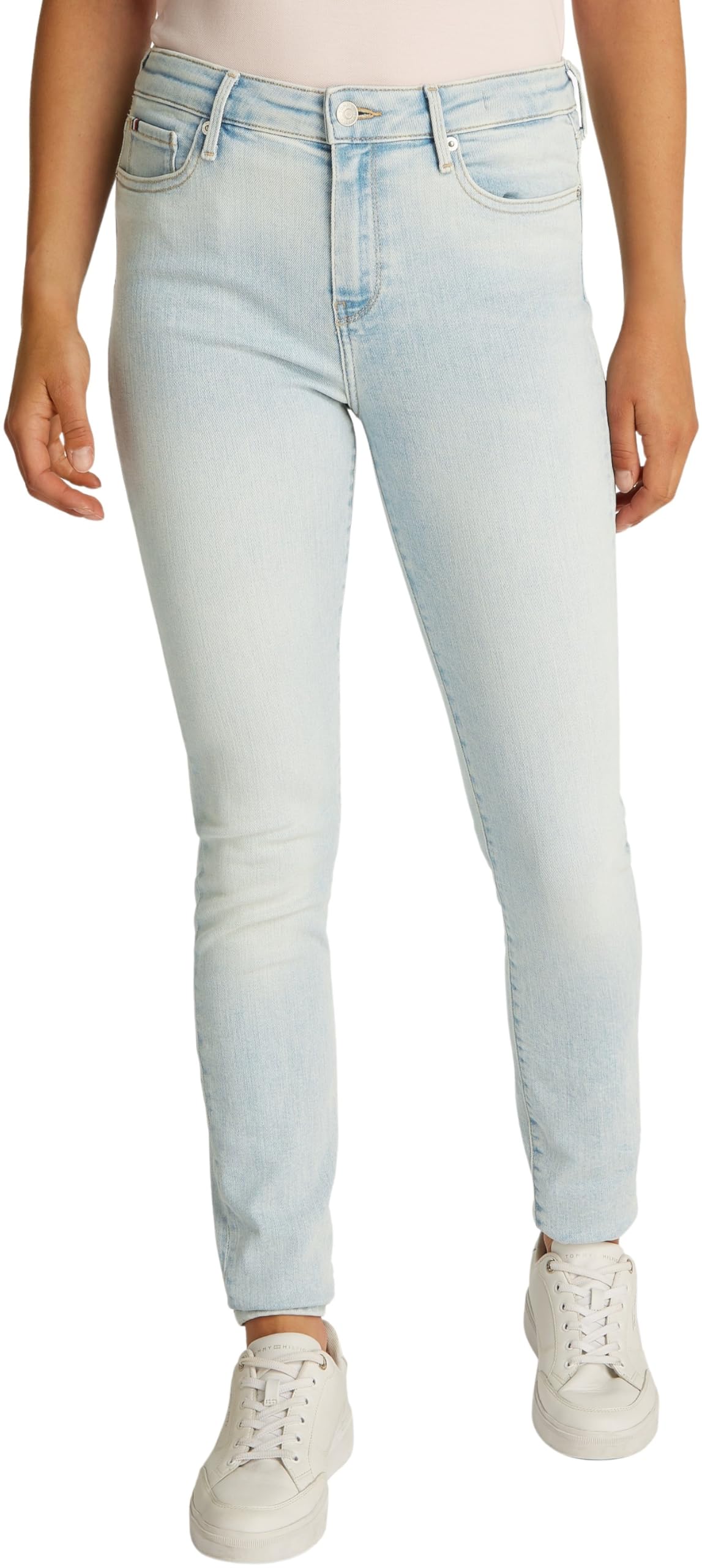 Tommy Hilfiger Damen Como Skinny RW Sky WW0WW44369 Como Skinny Rw Sky Ww0ww44369