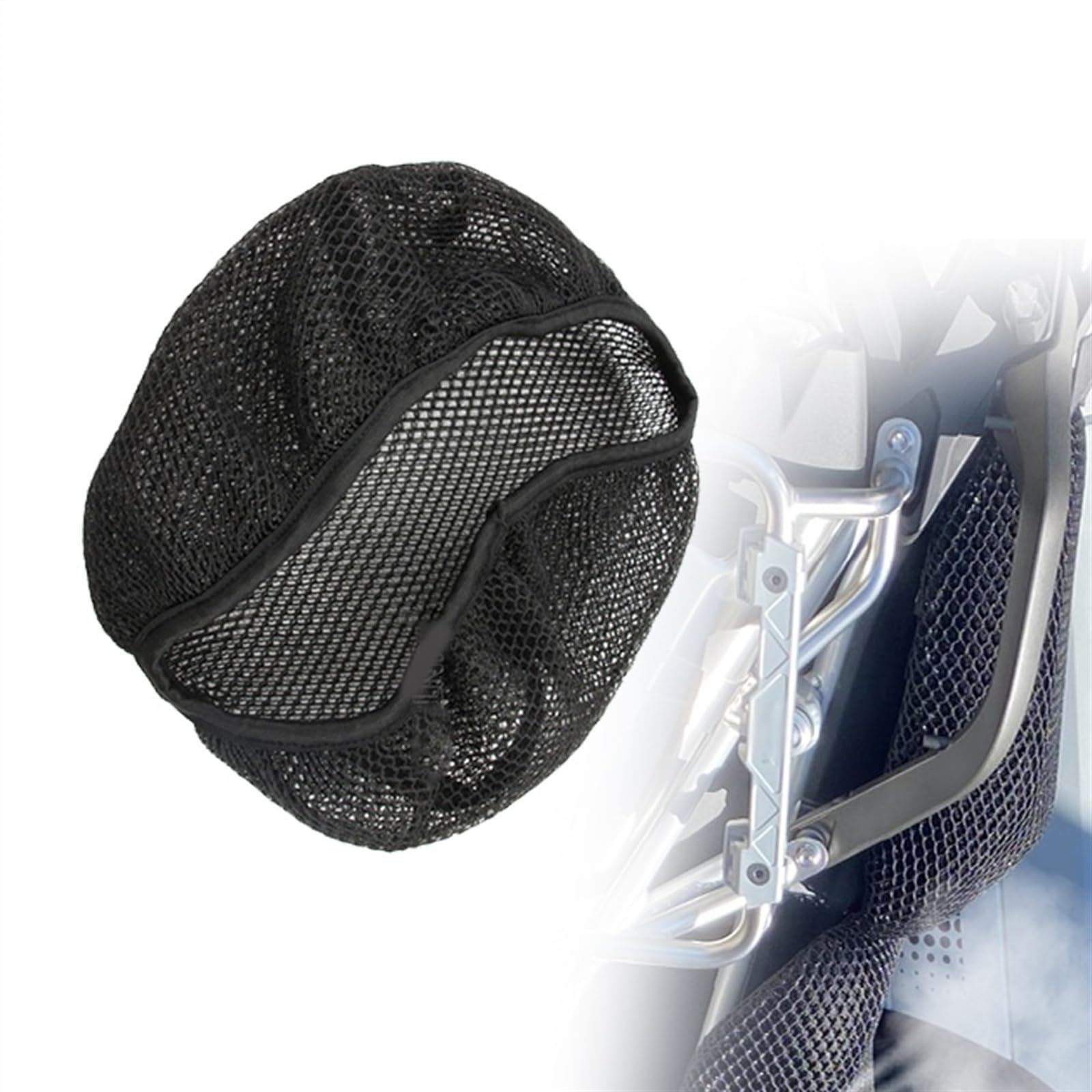 Housse de siège de moto Triumph Tiger 1200 GT Pro 2022 en maille nid d'abeille 3D noire