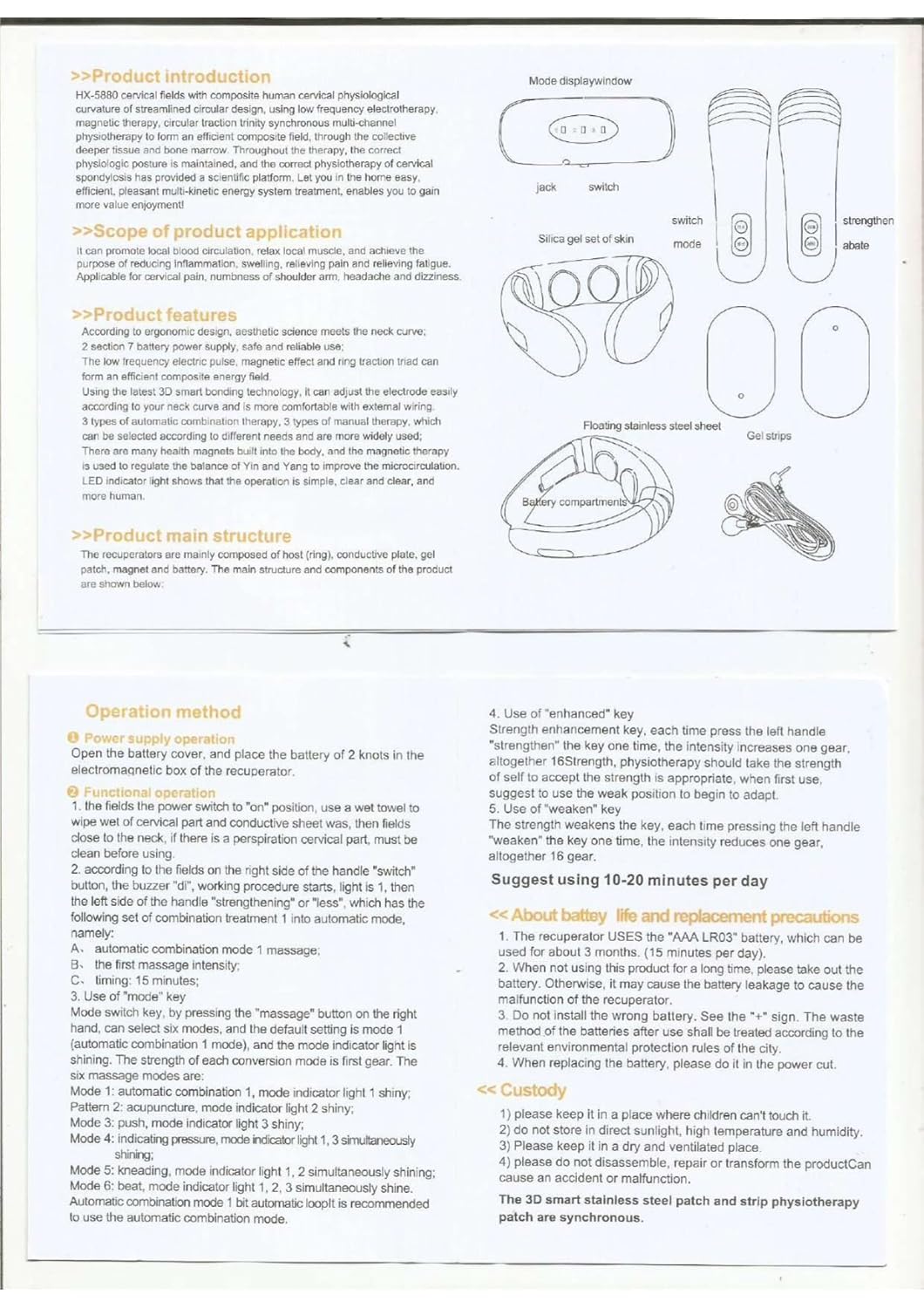 Whitecloud TRANSFORMING HOMES® Electric Neck massager Portable Neck Massager With Infrared Heat and Health Neck Care (811-3) 9 713pXmoJM+L. SL1500