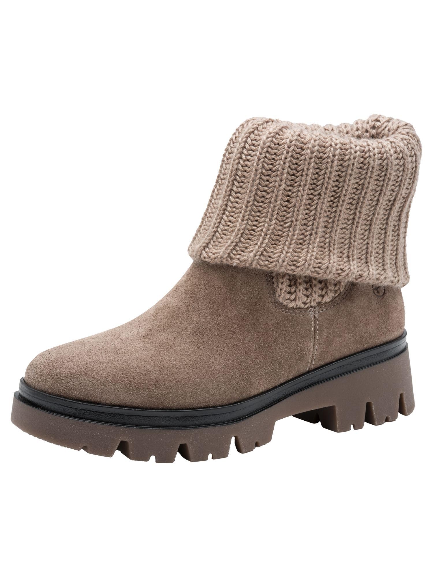 Tamaris Comfort Women’s Round Toe Ankle Boots Comfortable, Pepper, 3,5 UK