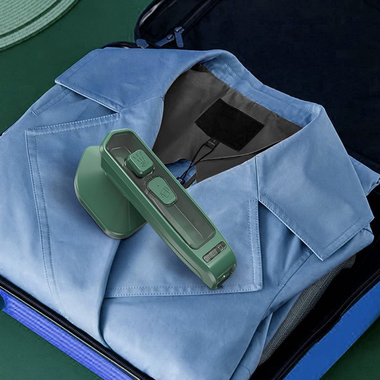 Micro Plancha de Vapor Profesional, Mini máquina de Planchar inalámbrica, máquina de Planchar de Ropa de Mano portátil, Ropa Ligera Adecuada para Viajes en casa (Verde)