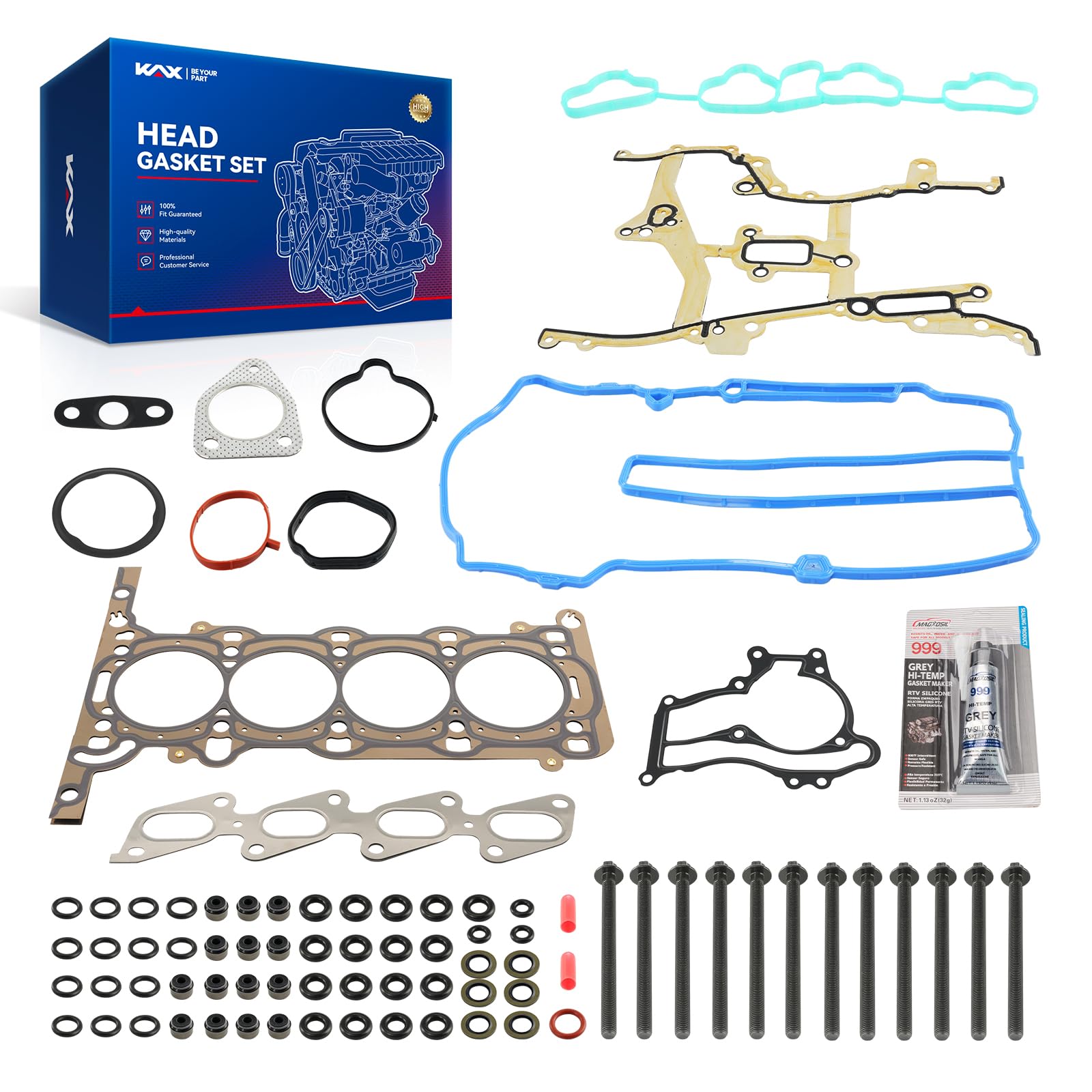 KAX Engine Cylinder Head Gasket Set Compatible with Chevy Cruze 2011-2015, Trax 2015-2016, Buick Encore 2013-2016, Sonic 2012-2016 1.4T, Head Gasket Kit, OE# HS26540PT-1, ES72474