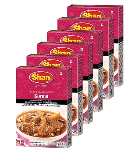 Shan Korma - Mezcla de recetas y condimentos de 1.76 onzas (1.76oz) - Polvo de especias para carne tradicional en salsa de yogur, adecuado para