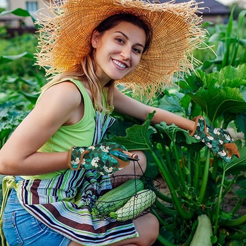 Miniatura 7 de Guantes de jardinería de cuero para mujer, guantes de jardín a prueba de espinas, guantes resistentes para mujer, regalo de jardinería