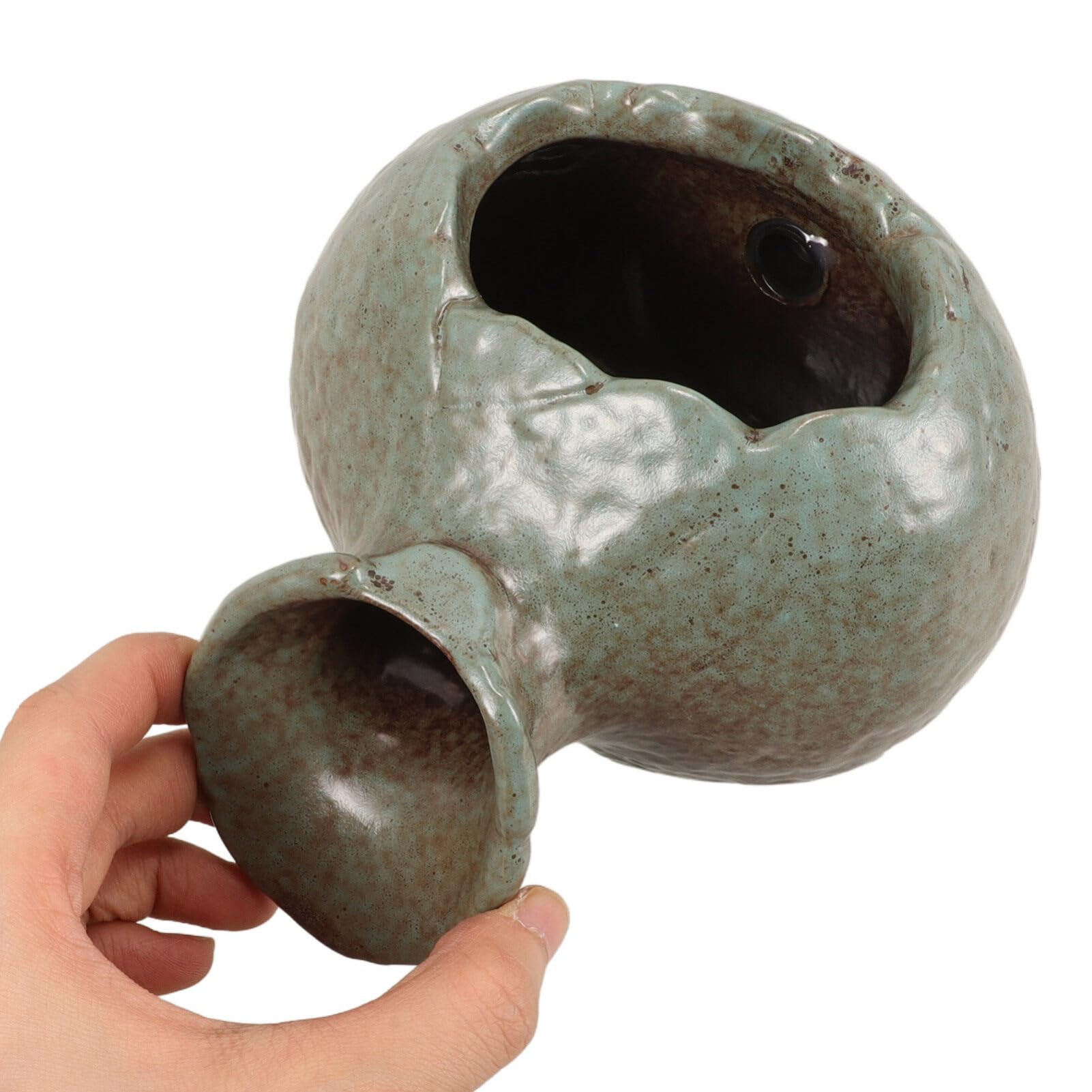 Waterfall Ceramic Jar Fountain Decor Outdoor Indoor Circulating Ceramic Pot for Relaxing Water Features Garden Home Decor and Easy to Operate