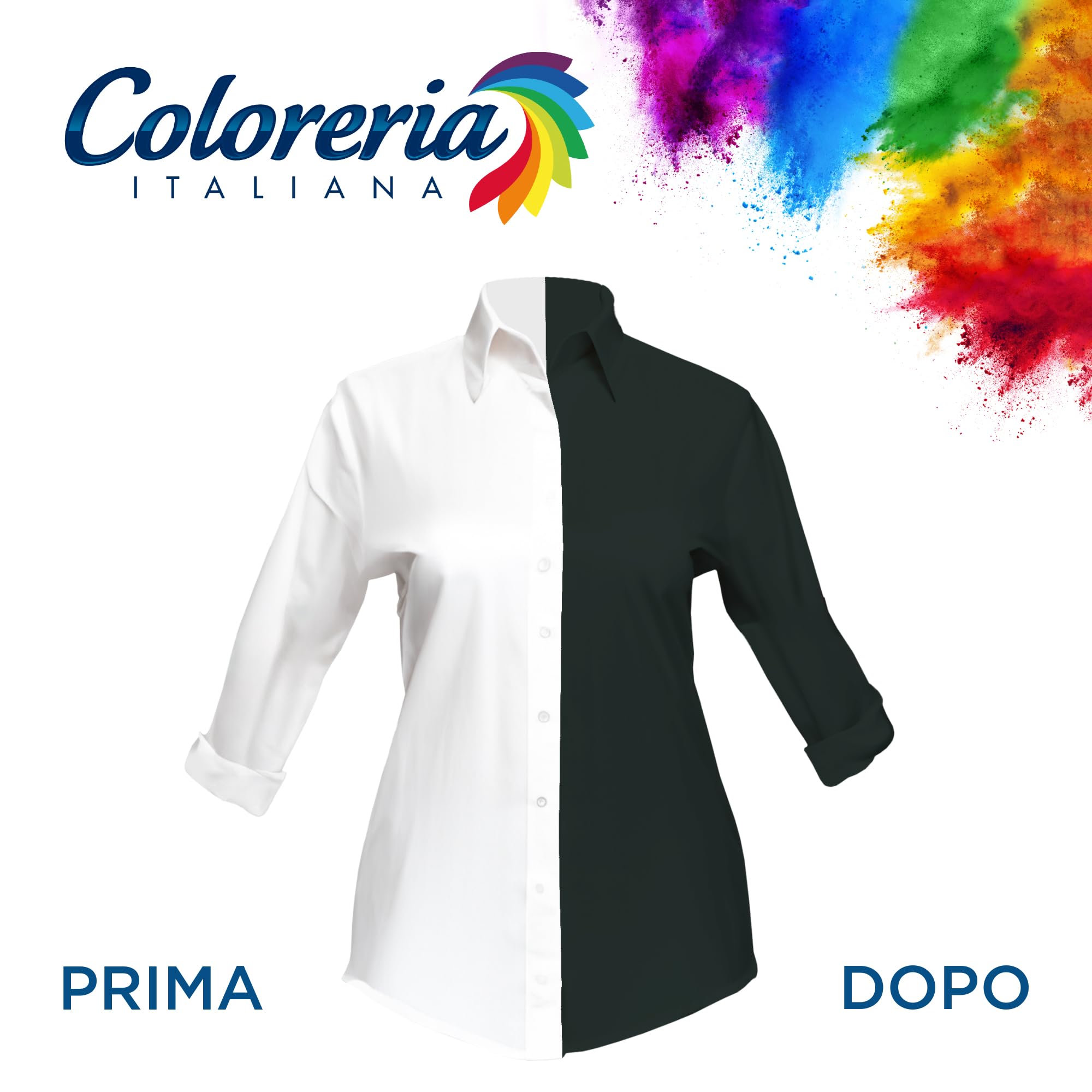Coloreria Italiana Grey Colorante Tessuti e Vestiti in Lavatrice, Nero Intenso, 1 Confezione