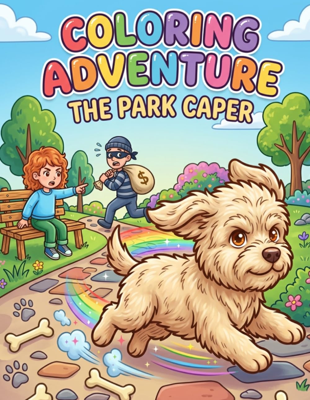 Colouring Adventure: The Park Caper Dog Colouring Book: Cute and Fun Puppy Park Adventures for Kids Ages 3–10