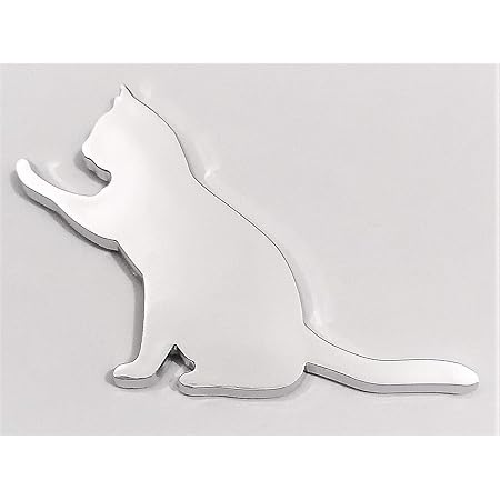 Amazon L Hotse タッチねこ 猫型 3d メッキエンブレム 車 ステッカ ステッカー デカール 車 バイク