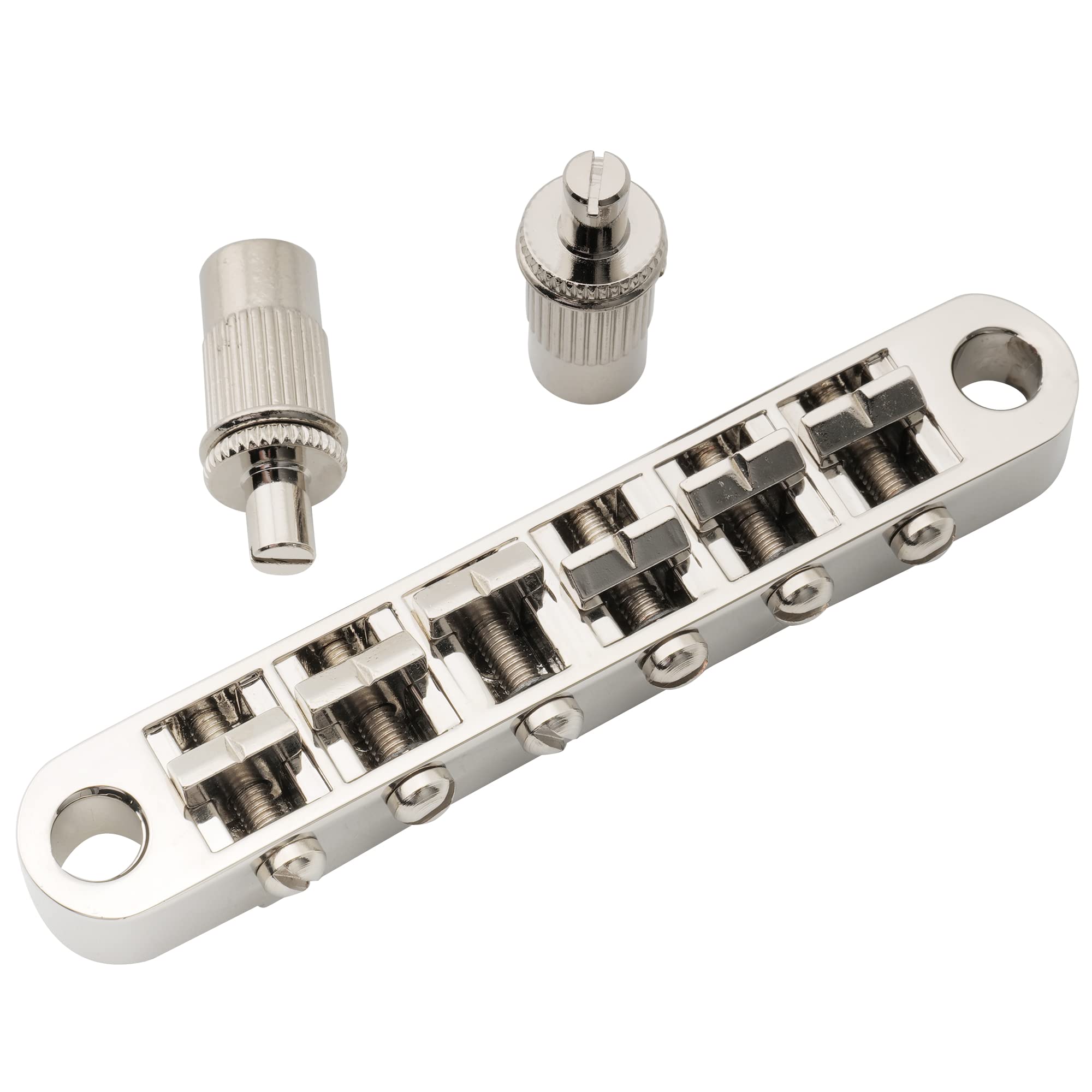 Musiclily Pro 52mm String Spacing Tune-o-matic Bridge Wide Body LP Bridge for Epiphone Les Paul SG Style Electric Guitar, Nickel - Image 3