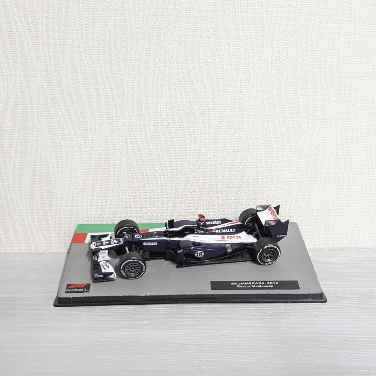 ミニチャンプス　1/43　ウィリアムズFW34　パストール・マルドナド　2012 1/43 MINICHAMPS 2012 WILLIAMS F1 Team Renault FW34 PASTOR