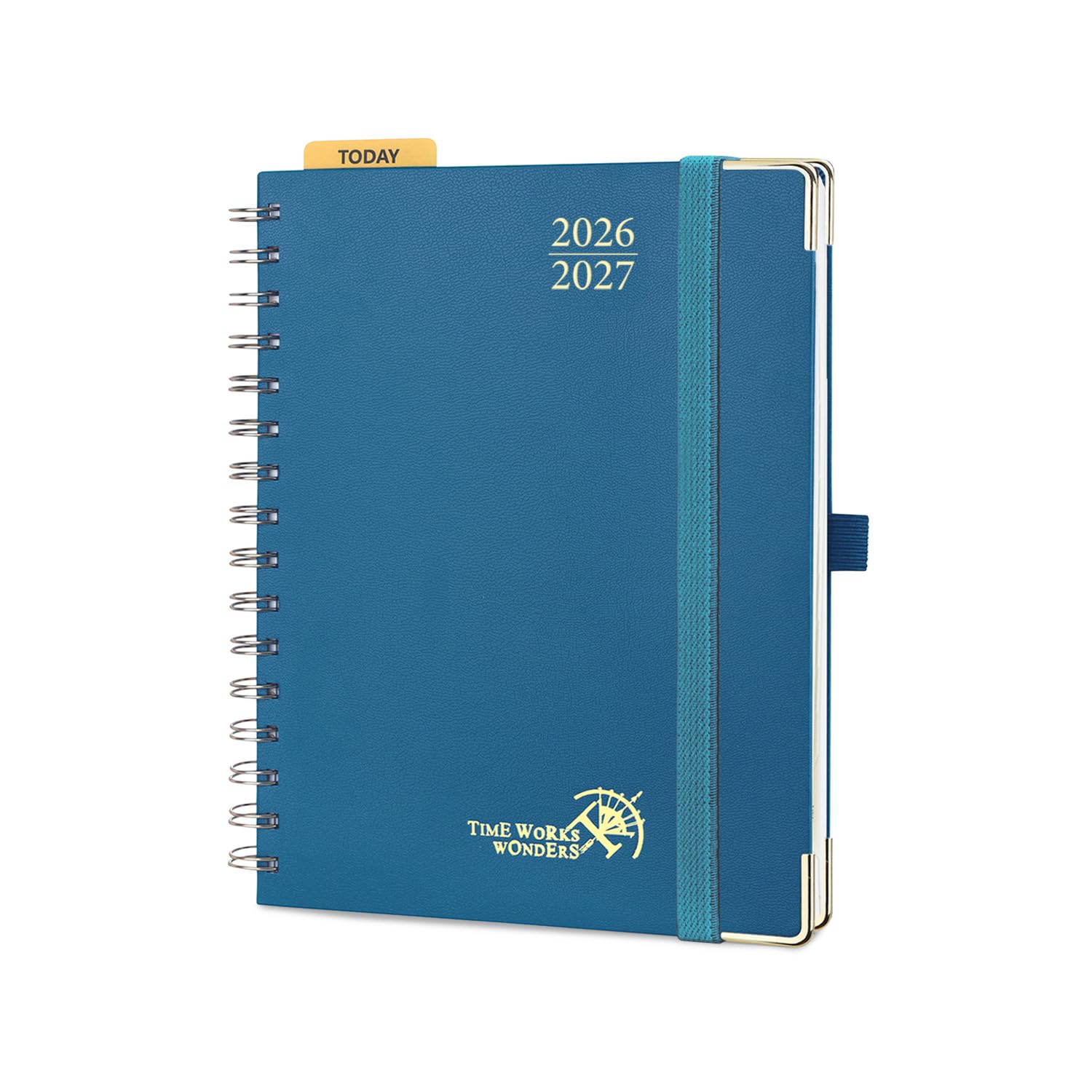 POPRUN 2026-2027 Academic Diary A5 Week to View (26.5x21.5 cm) Spiral 17 Months (Aug'26 - Dec'27) Vertical Academic 26/27 Weekly Mid Year Planner(Night Sky Blue)