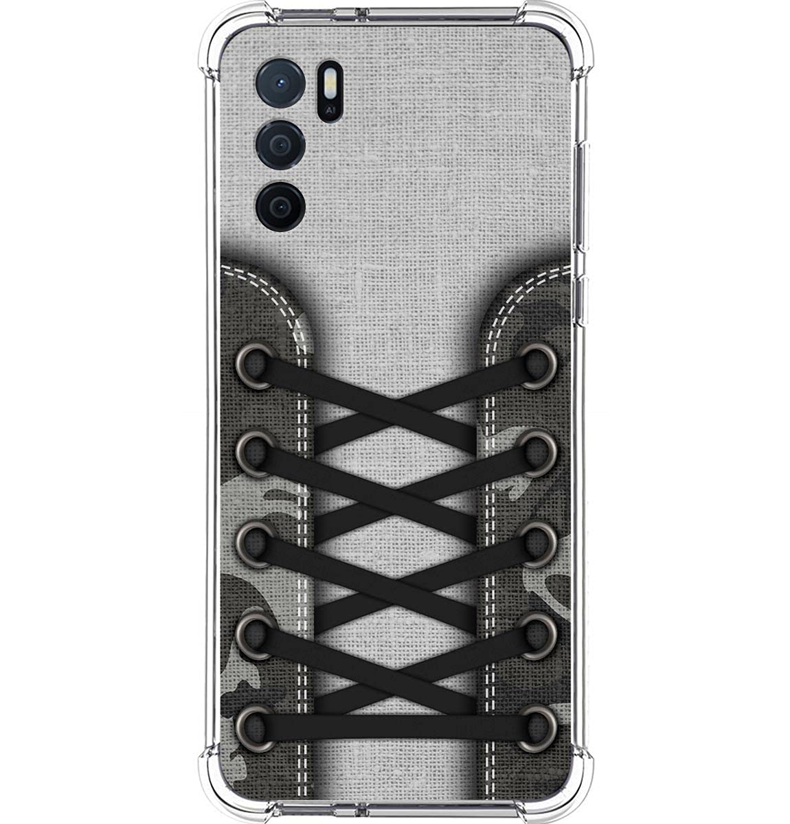 Tumundosmartphone Custodia In Silicone TPU Antiurto Trasparente Per OPPO A16 / A16s – Rinforzi Angolari