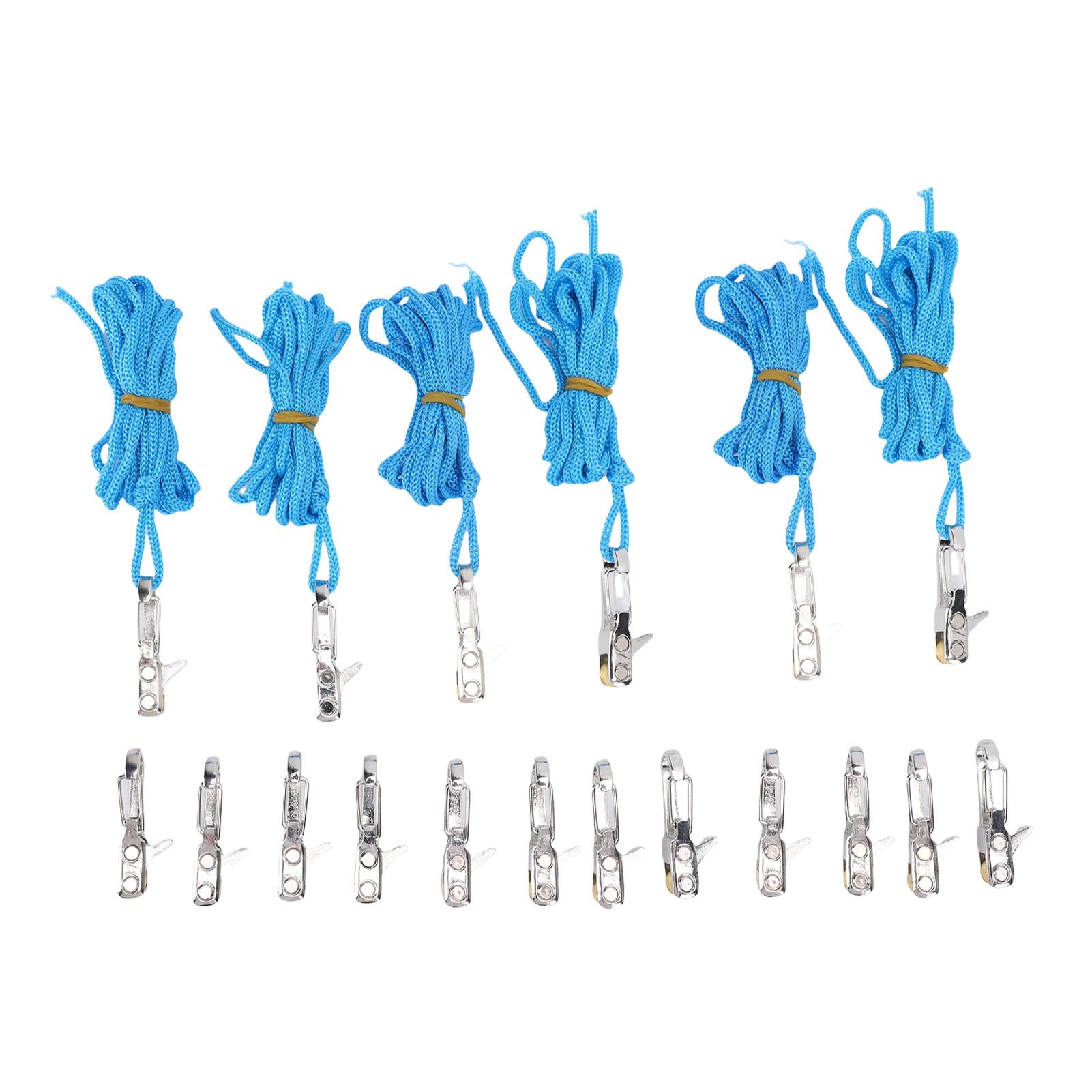 Fafeicy Juego de Tensores de Cuerda con Rodillo de Cuerda de 18 Piezas con Rodillos de Latón para Herramienta de Cincha de de 3 Mm y 4 Mm para Lonas de Navegación para Acampar y Ajuste de Línea de
