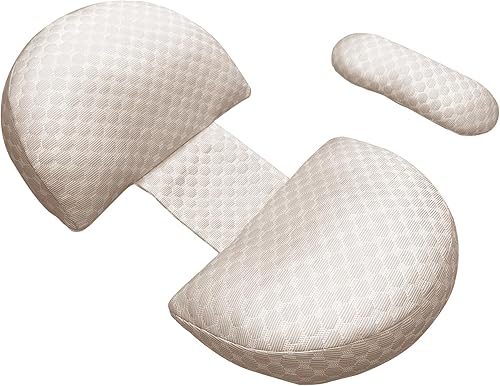 Almohada de embarazo para dormir de lado, almohada de maternidad para mujeres embarazadas, almohada de doble cuña para maternidad, almohada de