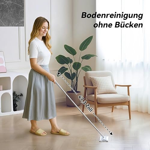 Miniatura 7 de Sweeper 2 en 1 - Kit de trapeador y barrido de suelos secos y húmedos, kit multisuperficie para limpieza de pisos, el kit incluye 1 barredora, 14