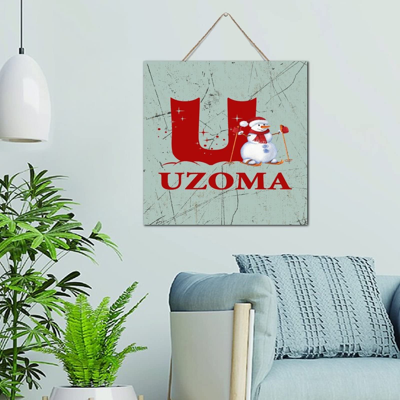 Art mural en bois vieilli personnalisé monogramme prénom décoration chic