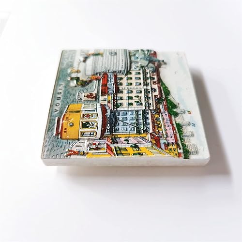 Miniatura 5 de Lisboa Portugal - Imán de nevera 3D, regalo de recuerdo, resina hecha a mano, imán para refrigerador de Lisboa, colección de decoración para el