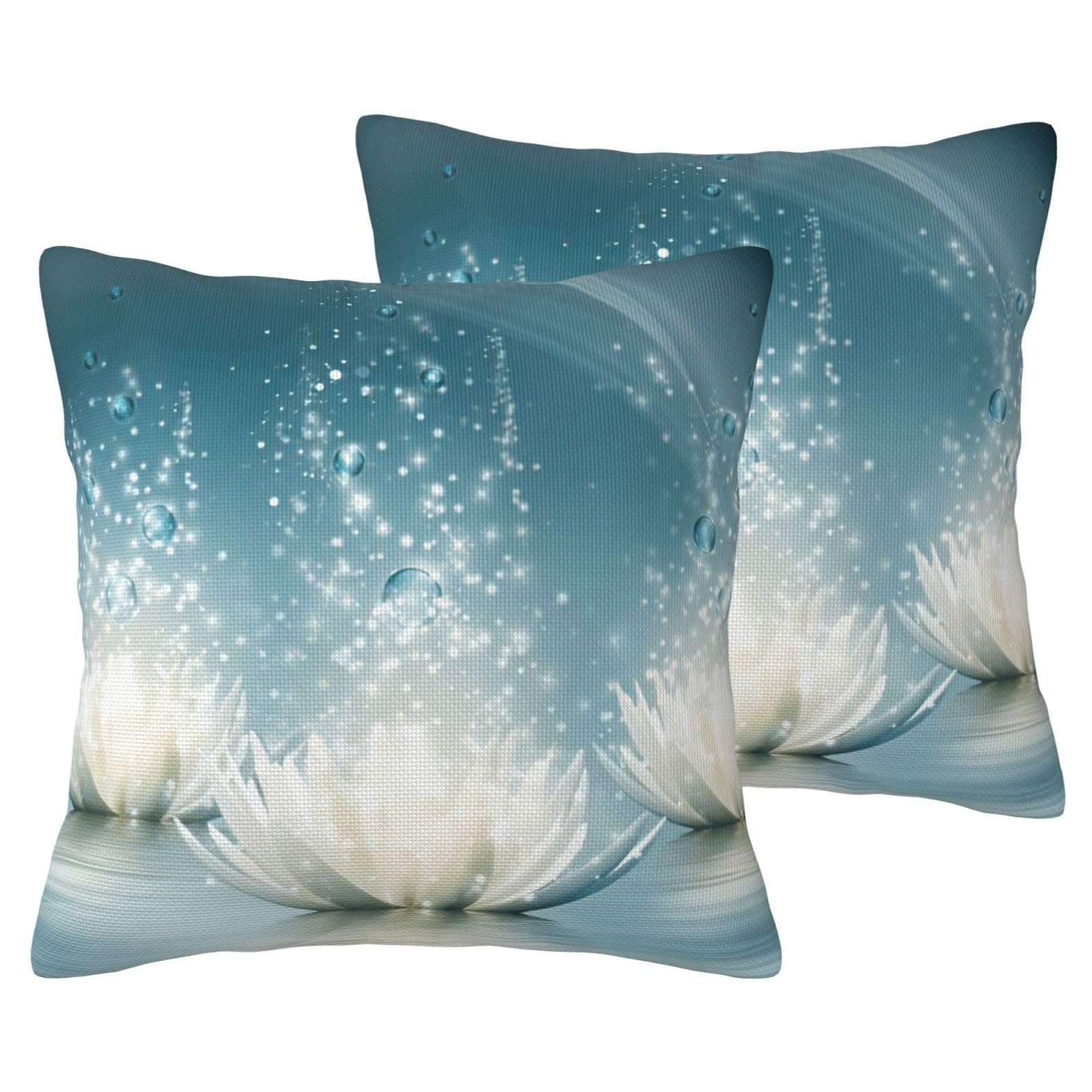 Housse de coussin fleur de lotus EdWal de qualité supérieure