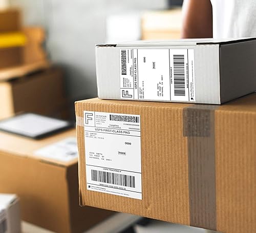 Miniatura 6 de Etiquetas de envío térmico directo de 4 x 6 pulgadas (1000 etiquetas plegables en abanico de 4 x 6 pulgadas), etiquetas adhesivas permanentes de