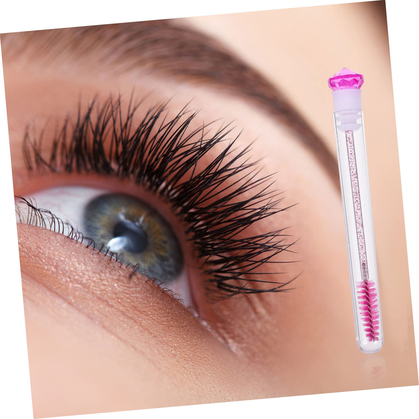 Didiseaon Eyelash Curler Mascara Brush Wand Diamond-embellished Lash Tools Comfortable to Hold