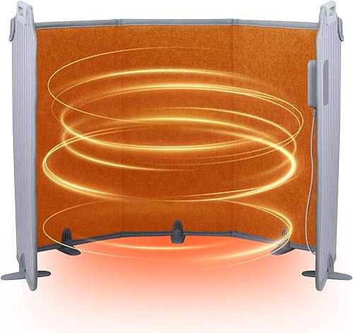 Calentador para debajo del escritorio para oficina, calentador de pies plegable para debajo del escritorio con temporizador de 12 horas y 8 niveles