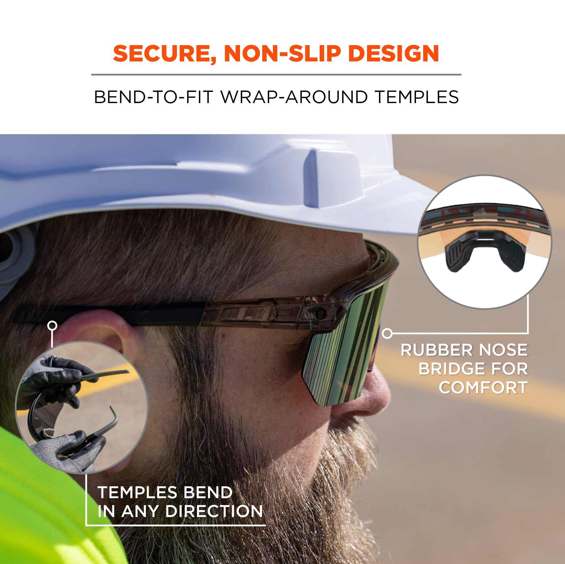 Ergodyne Skullerz AEGIR Sicherheits-Sonnenbrille, verspiegelte Gläser, ANSI z87.1