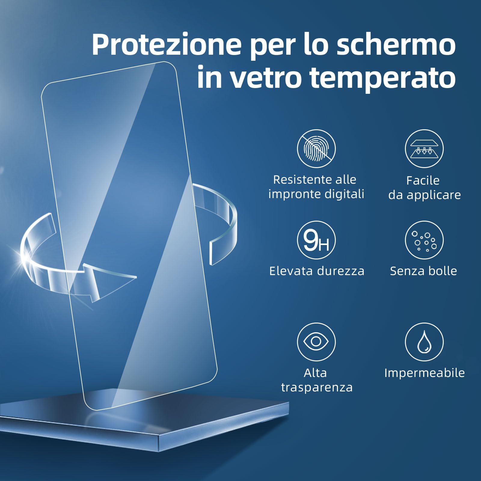 NEW'C 3 Pezzi, Vetro Temperato per iPhone 16 Plus, iPhone 15 Pro Max, iPhone 15 Plus (6,7 Pollici), Pellicola Prottetiva, Senza Bolle, Durezza 9H, 0,33mm Ultra Trasparente, Ultra Resistente