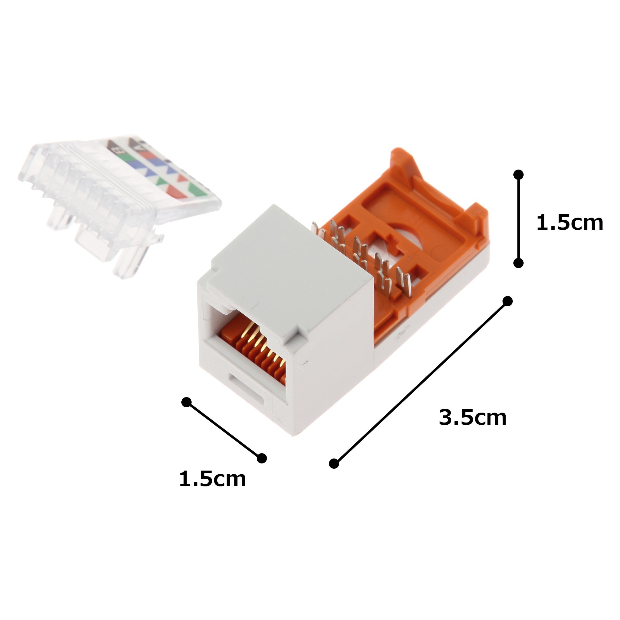 Amazon | パンドウイット Cat5eモジュラージャック 白 CJ588WHY | 角型