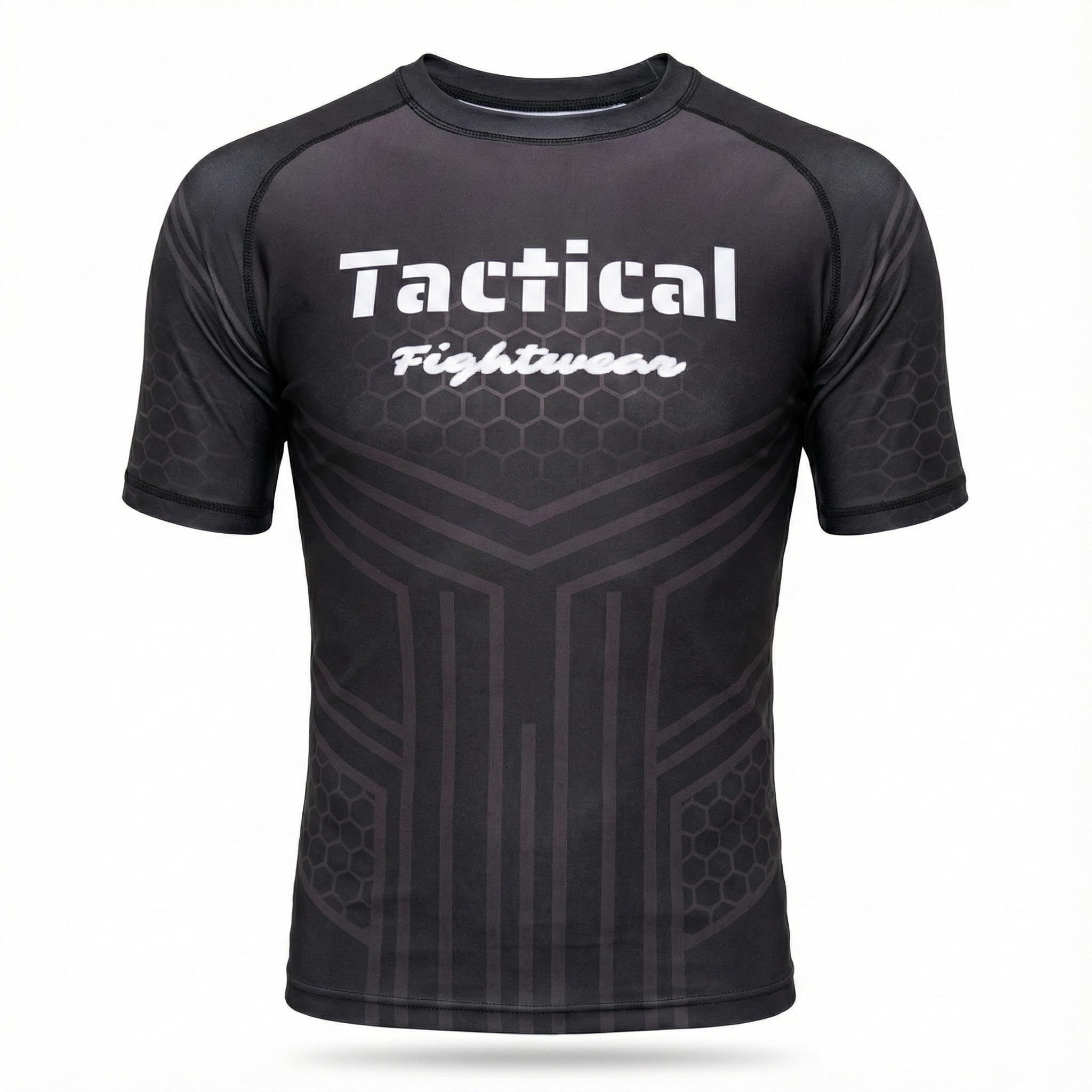 Tactical Fightwear Rashguard T-Shirt – Kompressionsshirt für MMA, BJJ, Grappling & Kickboxen, Atmungsaktiv & Rutschfest, Enge Passform