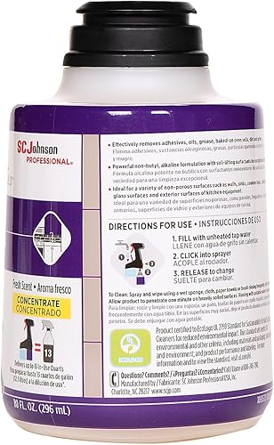 Miniatura 4 de SC Johnson Profesional TruShot 2.0 Limpiador y desengrasante, aroma fresco limpio, 10 onzas, 4/cartón (315386)