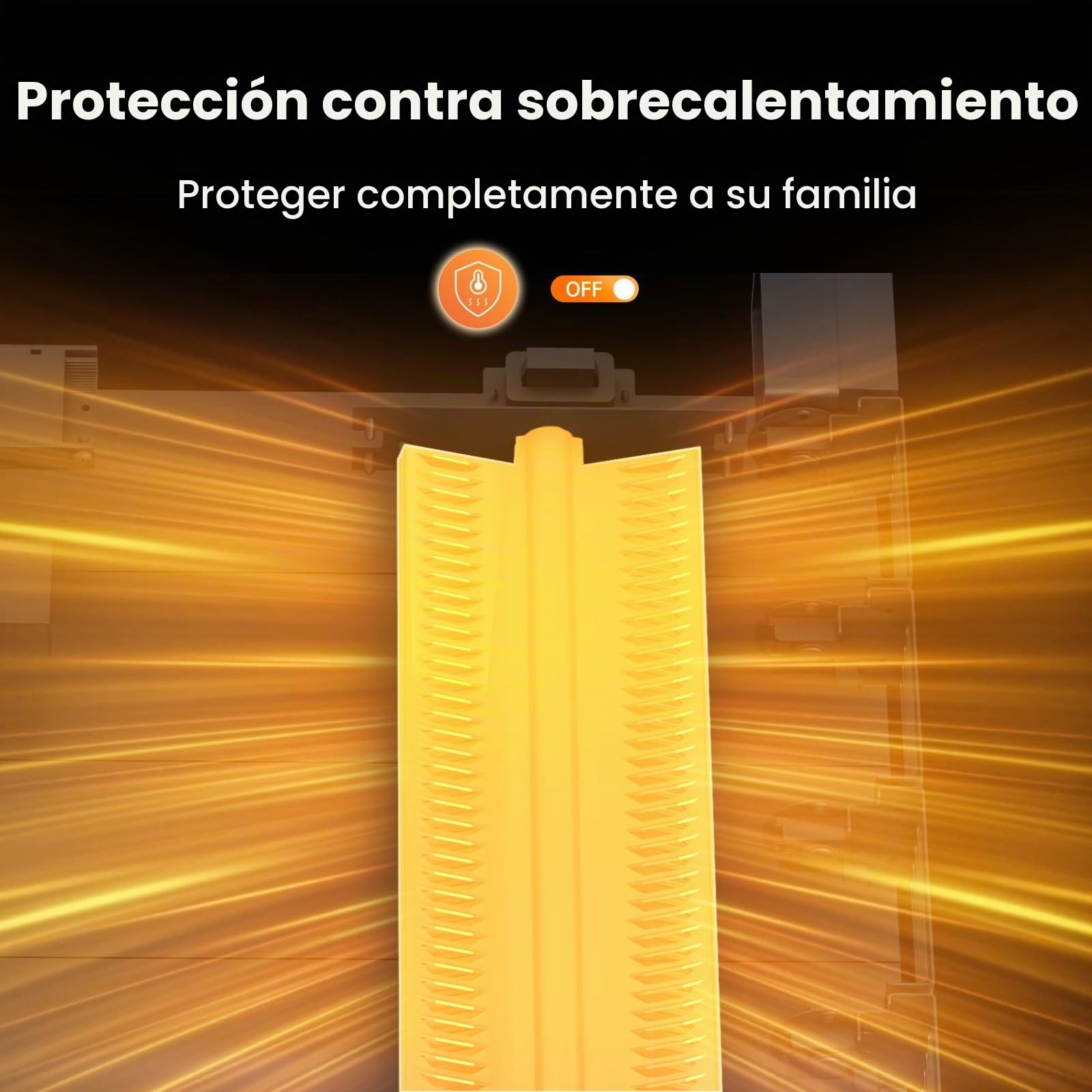 EMKE Calefacción eléctrica, convector eléctrico montado en pared o dispositivo de pie, radiador eléctrico APP función WiFi | pantalla LCD | temporizador programable | antracita | 1000 W