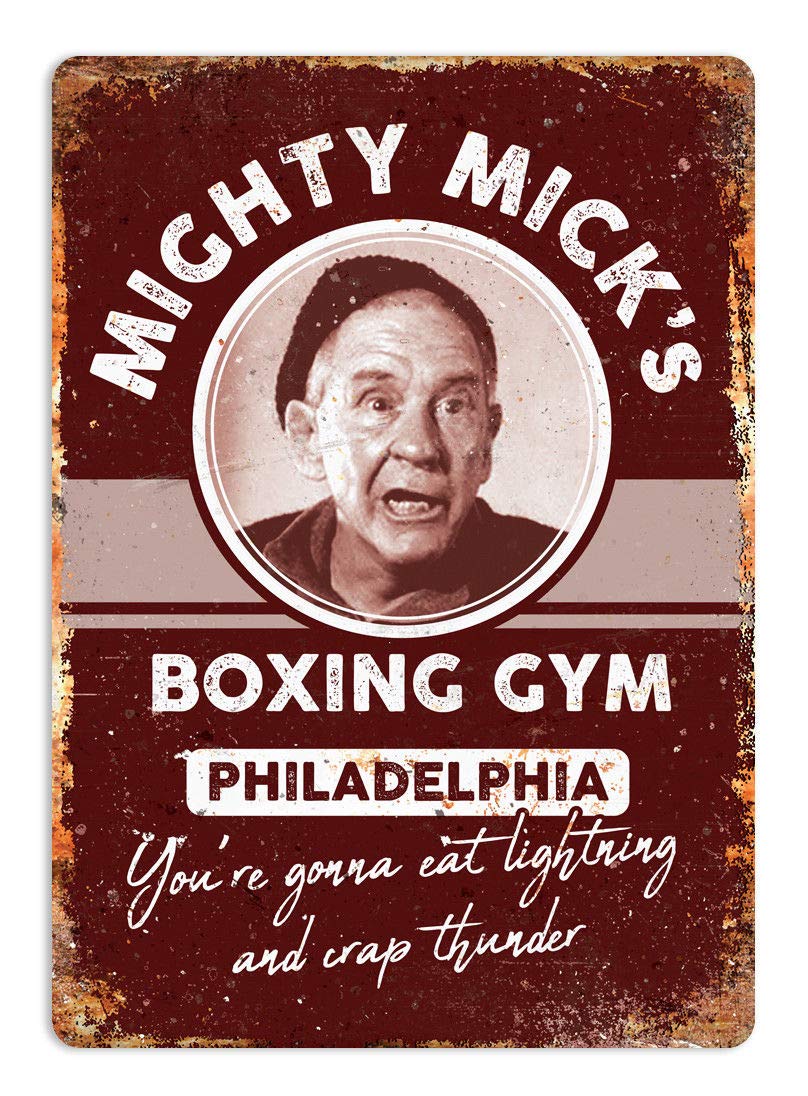 Toasted Merch Red Mighty Mick's Boxing Gym - Maroon – Small Sticky Pads | Printed Metal Wall Sign Plaque