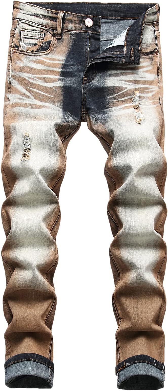 JUNBAOSS mens Slim Fit Stretch Jeans for Men Sweatpants